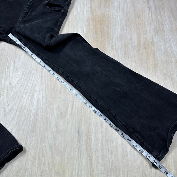 American Eagle Next Level Stretch Black Super High Rise Flare Denim Jeans 10 - Picture 9 of 16